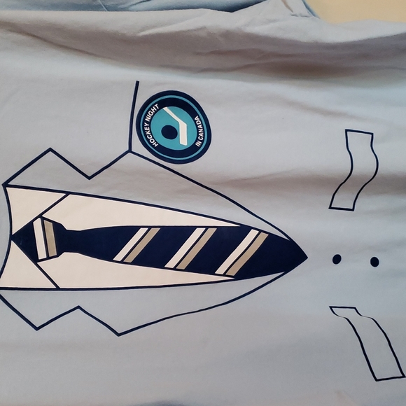 Hockey Night In Canada Retro Powder Blue Announcer Uniform T-Shirt XXL - Picture 2 of 6